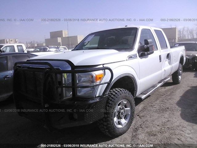 1FT8W3B66CEB71119 - 2012 FORD F350 SUPER DUTY WHITE photo 2