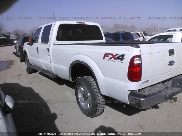 1FT8W3B66CEB71119 - 2012 FORD F350 SUPER DUTY WHITE photo 3