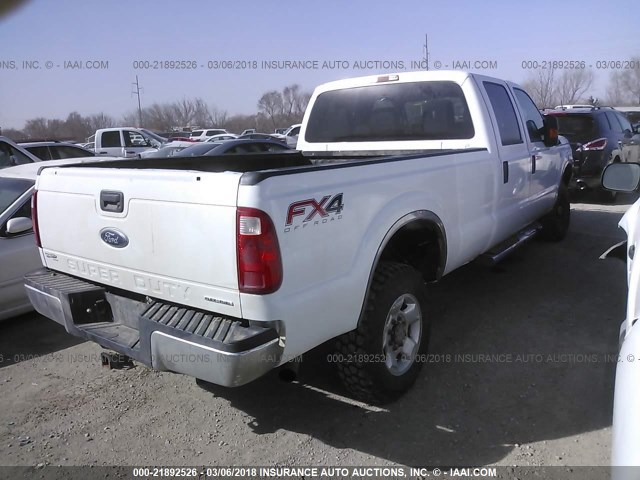 1FT8W3B66CEB71119 - 2012 FORD F350 SUPER DUTY WHITE photo 4