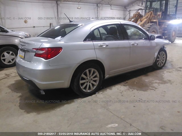 1C3CCBBB8CN221940 - 2012 CHRYSLER 200 TOURING SILVER photo 4