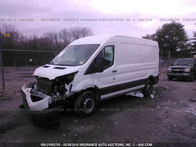 1FTYR2CM0GKA81535 - 2016 FORD TRANSIT T-250 WHITE photo 2