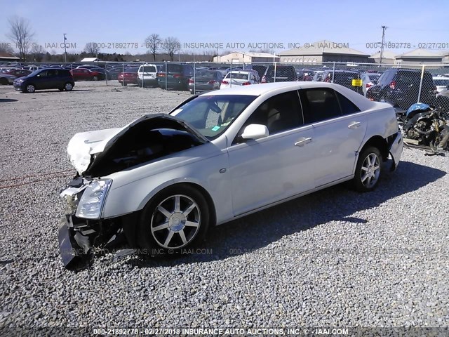 1G6DW677950177131 - 2005 CADILLAC STS WHITE photo 2