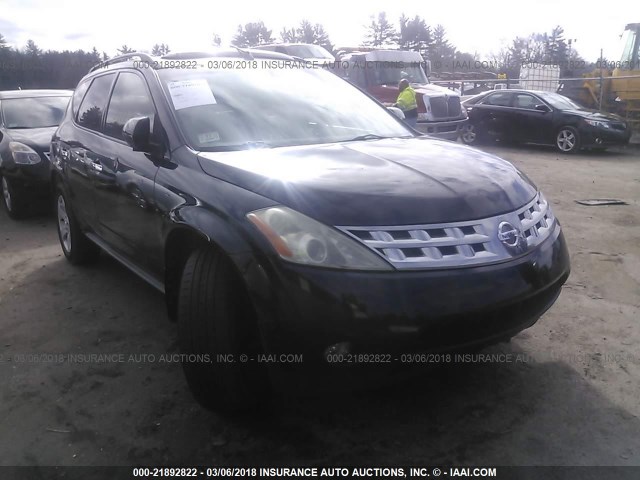 JN8AZ08W83W234010 - 2003 NISSAN MURANO SL/SE BLACK photo 1