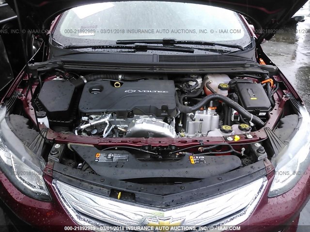 1G1RD6S58HU136297 - 2017 CHEVROLET VOLT PREMIER BURGUNDY photo 10