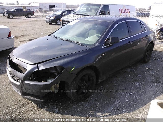 1G1ZA5EU7BF300138 - 2011 CHEVROLET MALIBU LS ნაცრისფერი ფოტო 2