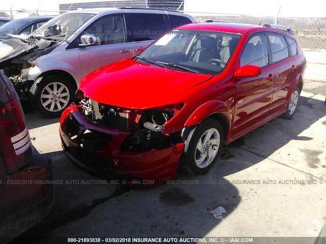 5Y2SL65806Z414062 - 2006 PONTIAC VIBE RED photo 2