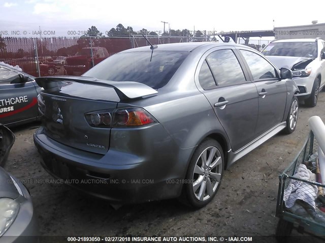 JA32U8FW9FU003437 - 2015 MITSUBISHI LANCER GT SILVER photo 4