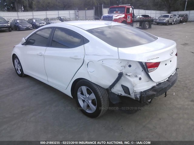 5NPDH4AE4DH314190 - 2013 HYUNDAI ELANTRA GLS/LIMITED WHITE photo 3