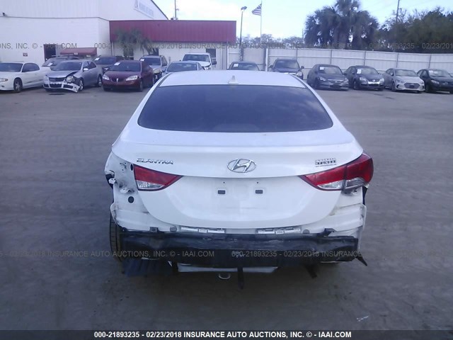 5NPDH4AE4DH314190 - 2013 HYUNDAI ELANTRA GLS/LIMITED WHITE photo 6