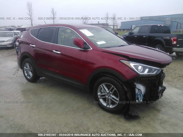 5XYZTDLB6JG539124 - 2018 HYUNDAI SANTA FE SPORT  RED photo 1