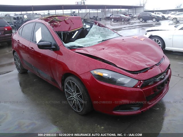 1C3CDFBB3GD577650 - 2016 DODGE DART SXT RED photo 1