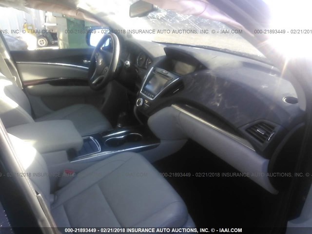 5FRYD4H42EB041095 - 2014 ACURA MDX TECHNOLOGY BLUE photo 5