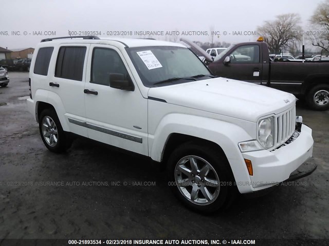 1C4PJMAK2CW202553 - 2012 JEEP LIBERTY SPORT WHITE photo 1