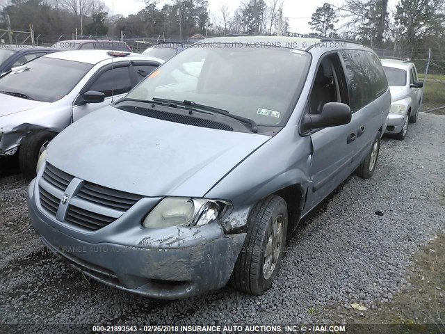 1D4GP24R66B543660 - 2006 DODGE GRAND CARAVAN SE BLUE photo 2