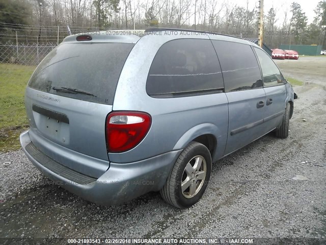 1D4GP24R66B543660 - 2006 DODGE GRAND CARAVAN SE BLUE photo 4