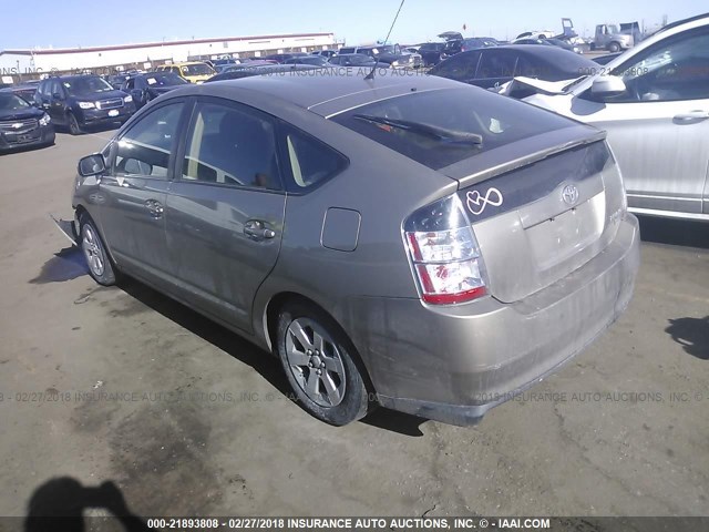 JTDKB20U440065196 - 2004 TOYOTA PRIUS GOLD photo 3