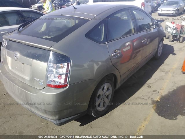 JTDKB20U440065196 - 2004 TOYOTA PRIUS GOLD photo 4