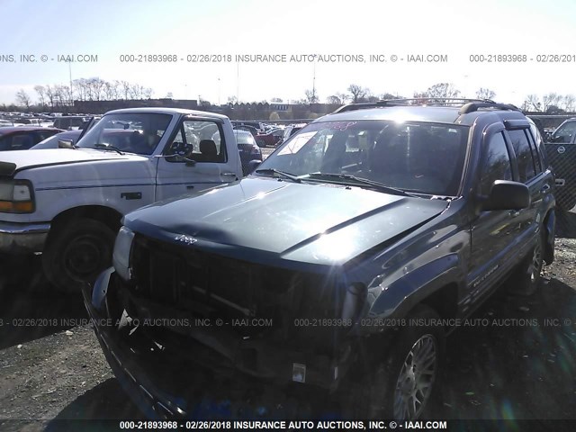 1J4GW58N43C593532 - 2003 JEEP GRAND CHEROKEE LIMITED GREEN photo 2