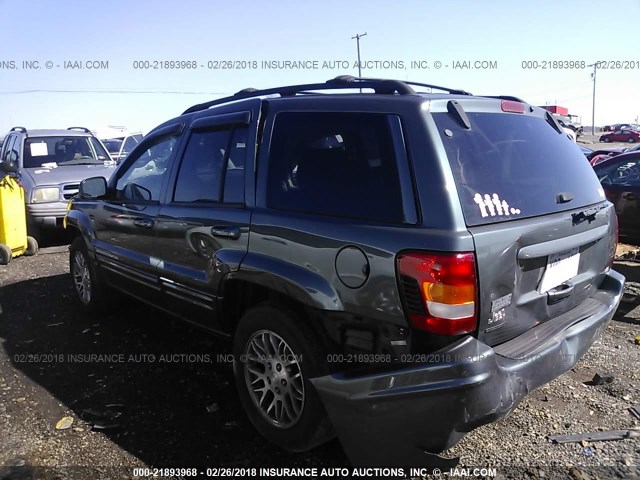 1J4GW58N43C593532 - 2003 JEEP GRAND CHEROKEE LIMITED GREEN photo 3