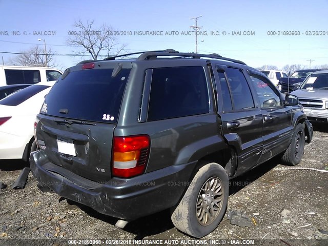 1J4GW58N43C593532 - 2003 JEEP GRAND CHEROKEE LIMITED GREEN photo 4