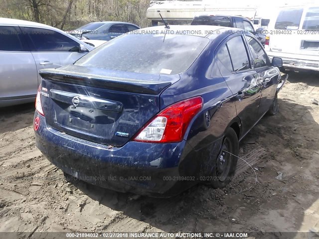 3N1CN7APXEL858284 - 2014 NISSAN VERSA S/S PLUS/SV/SL BLUE photo 4