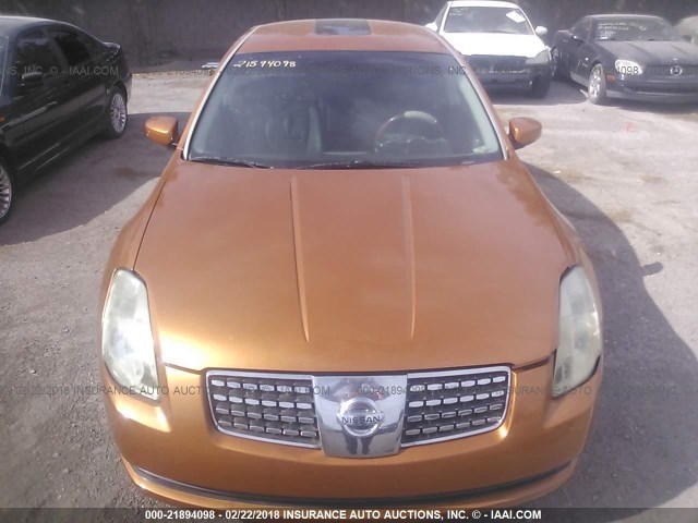 1N4BA41EX4C825660 - 2004 NISSAN MAXIMA SE/SL ORANGE photo 6