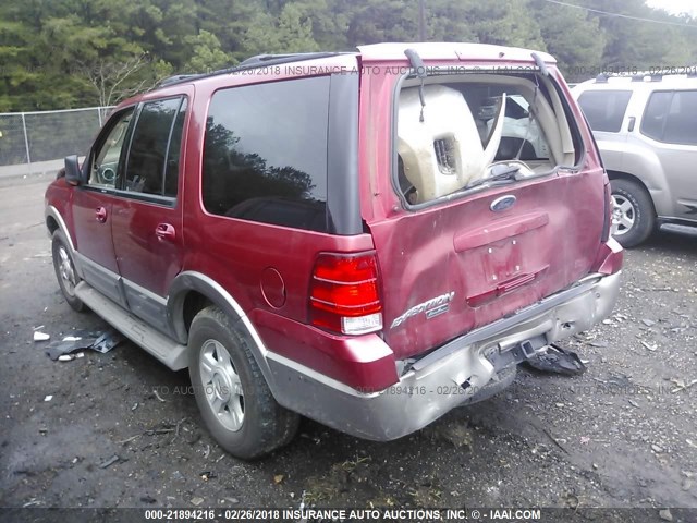 1FMEU17W13LB67167 - 2003 FORD EXPEDITION EDDIE BAUER RED photo 3