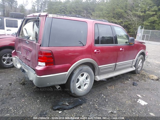 1FMEU17W13LB67167 - 2003 FORD EXPEDITION EDDIE BAUER RED photo 4