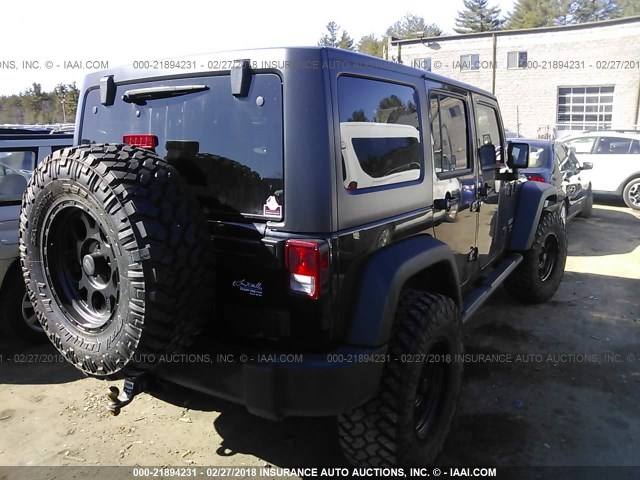 1C4BJWDG4EL115917 - 2014 JEEP WRANGLER UNLIMITE SPORT BLACK photo 4