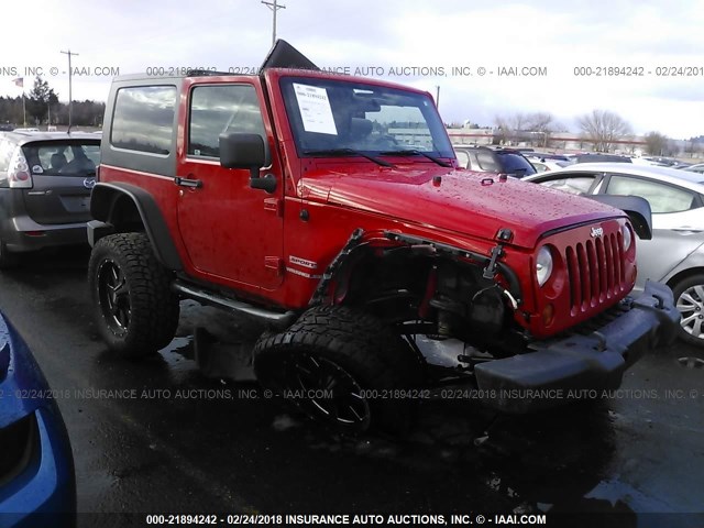 1J4AA2D10AL171292 - 2010 JEEP WRANGLER SPORT RED photo 1