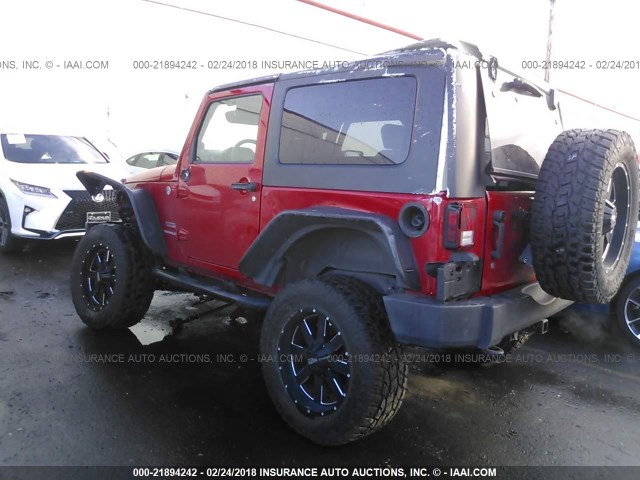 1J4AA2D10AL171292 - 2010 JEEP WRANGLER SPORT RED photo 3
