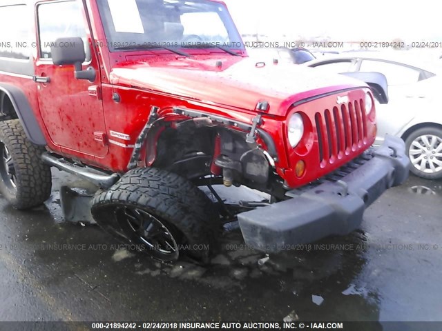 1J4AA2D10AL171292 - 2010 JEEP WRANGLER SPORT RED photo 6