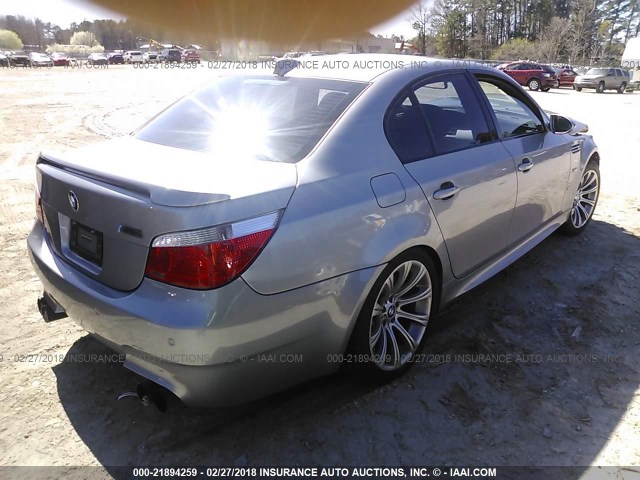 WBSNB93507CX07905 - 2007 BMW M5 SILVER photo 4