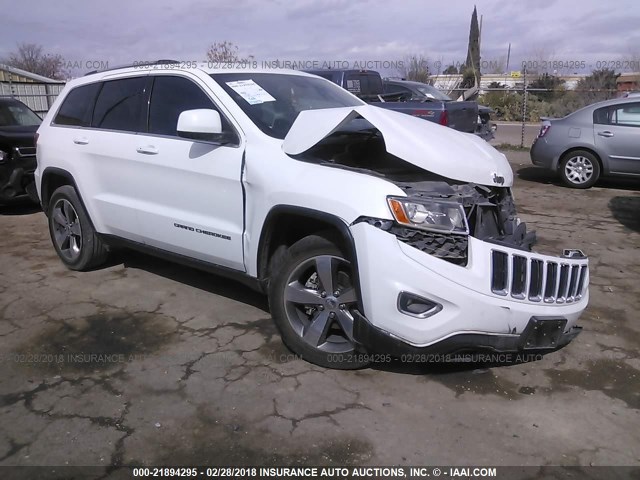 1C4RJEAG3EC348247 - 2014 JEEP GRAND CHEROKEE LAREDO WHITE photo 1