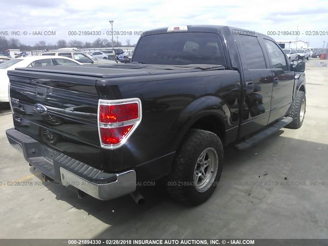 1FTRW12839KC89438 - 2009 FORD F150 SUPERCREW BLACK photo 4