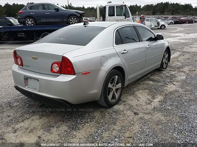1G1ZC5EUXCF276624 - 2012 CHEVROLET MALIBU 1LT 银色 照片 4