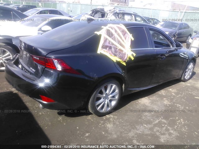 JTHBF1D27E5036740 - 2014 LEXUS IS 250 BLACK photo 4