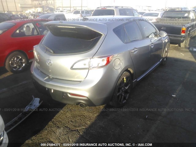 JM1BL1L41C1609990 - 2012 MAZDA SPEED 3 SILVER photo 4