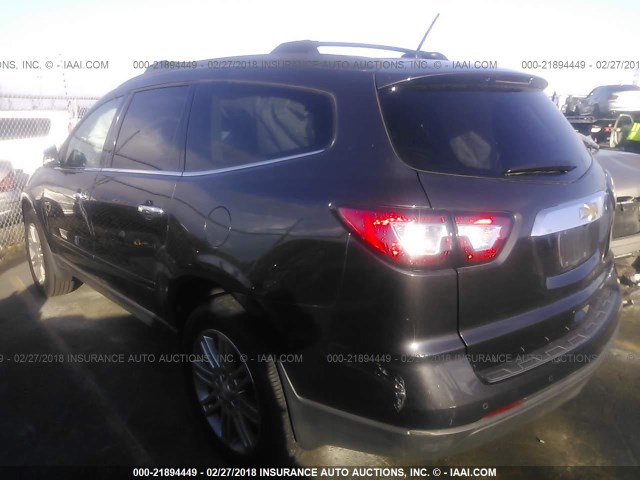 1GNKRGKD2FJ105978 - 2015 CHEVROLET TRAVERSE LT GRAY photo 3