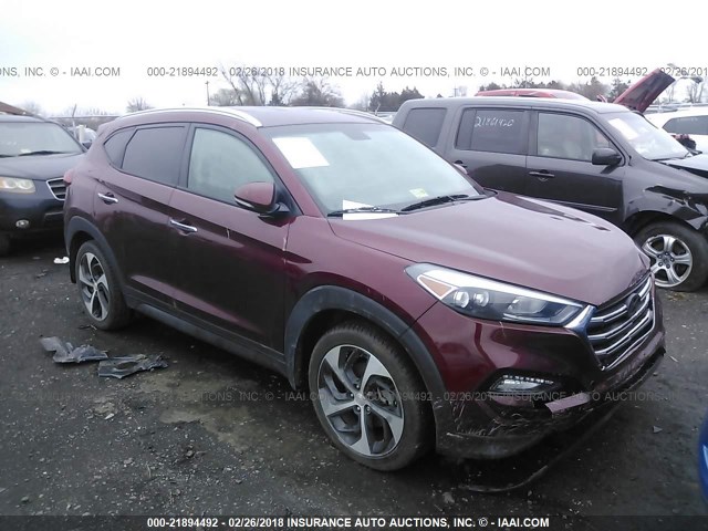 KM8J3CA20GU085188 - 2016 HYUNDAI TUCSON LIMITED/SPORT AND ECO/SE BURGUNDY photo 1