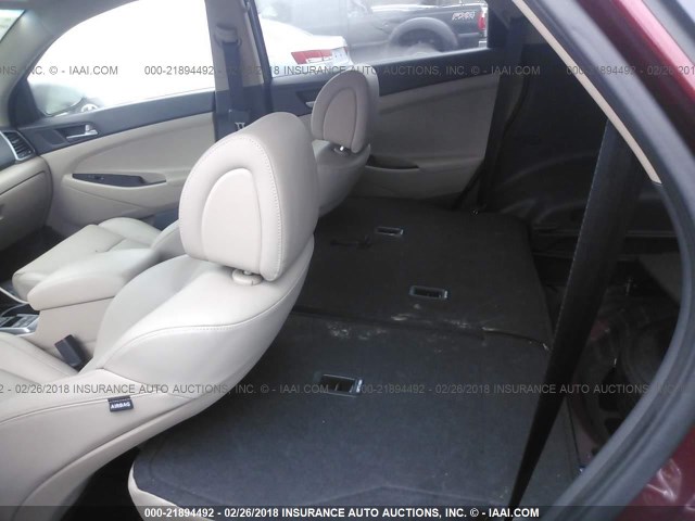 KM8J3CA20GU085188 - 2016 HYUNDAI TUCSON LIMITED/SPORT AND ECO/SE BURGUNDY photo 8
