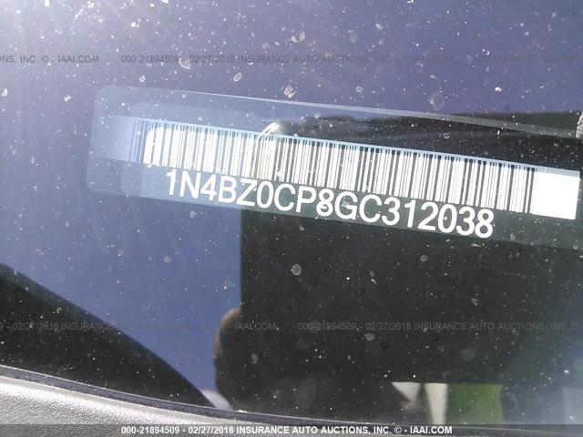 1N4BZ0CP8GC312038 - 2016 NISSAN LEAF SV/SL SILVER photo 9