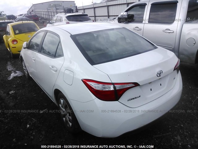 5YFBURHE6GP526053 - 2016 TOYOTA COROLLA L/LE/LE PLS/PRM/S/S PLS WHITE photo 3