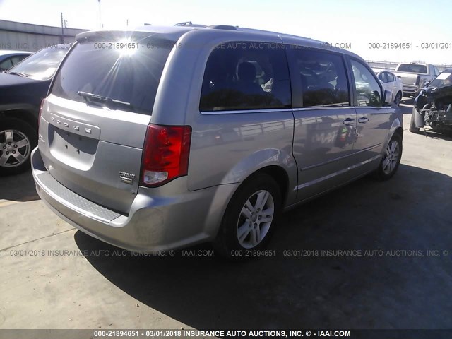 2C4RDGDG6DR791724 - 2013 DODGE GRAND CARAVAN CREW GRAY photo 4