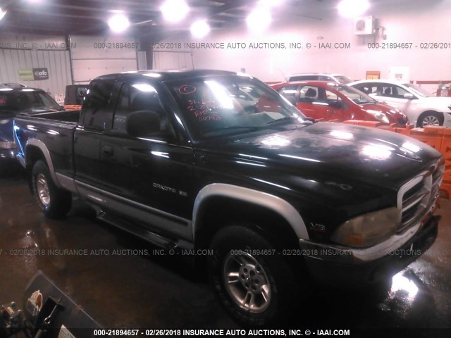 1B7GG22Y6XS117539 - 1999 DODGE DAKOTA BLACK photo 1