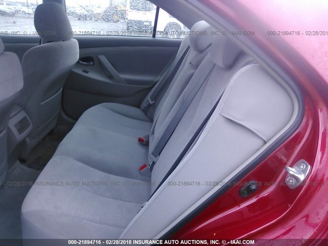 4T1BF3EK0BU184396 - 2011 TOYOTA CAMRY SE/LE/XLE RED photo 8