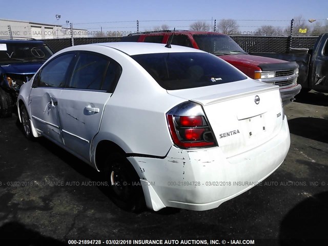 3N1AB61E47L721725 - 2007 NISSAN SENTRA 2.0/2.0S/2.0SL WHITE photo 3