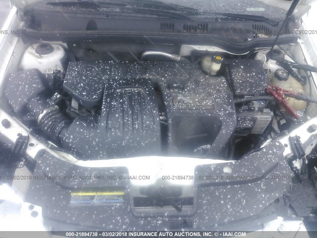 1G1AK55F677314206 - 2007 CHEVROLET COBALT LS WHITE photo 10