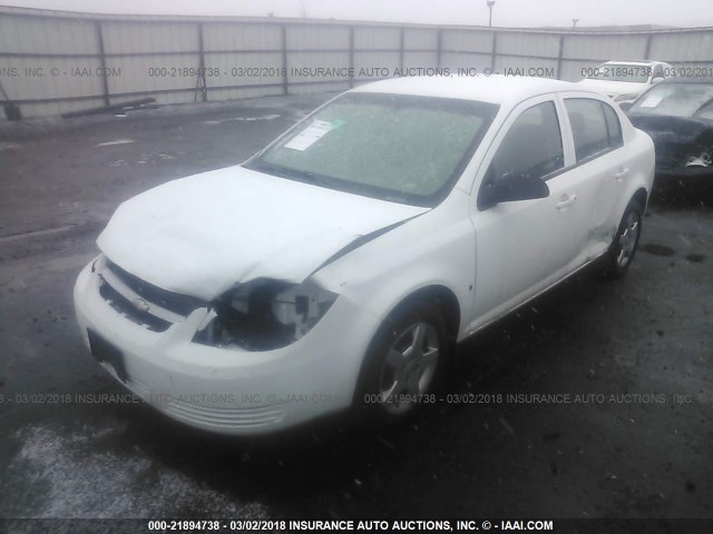 1G1AK55F677314206 - 2007 CHEVROLET COBALT LS WHITE photo 2