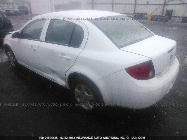 1G1AK55F677314206 - 2007 CHEVROLET COBALT LS WHITE photo 3